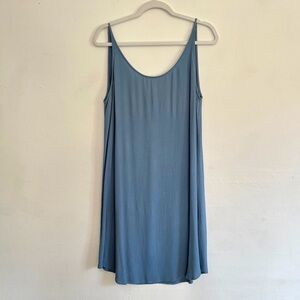 ba&sh | Yaise Crepe Slip Dress with Scoop neck and Deep V Back | Blue | Size 10